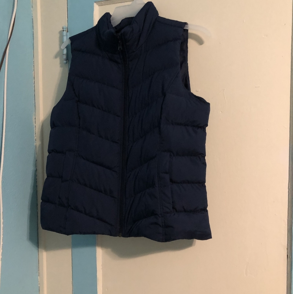 Lands' End L navy blue vest